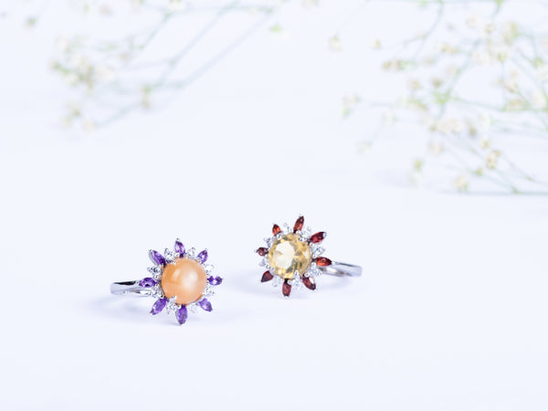 Floral Eclipse Ring